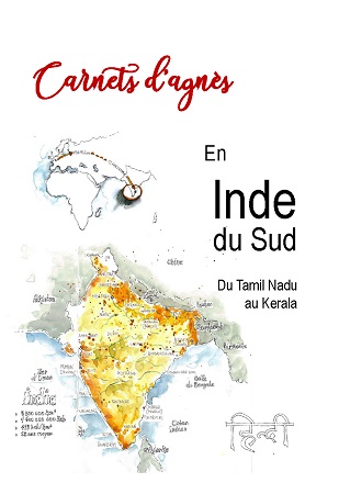 Illustration pour un livre publié : Carnets d'agnès en Inde du Sud - Du Tamil Nadu au Kerala
