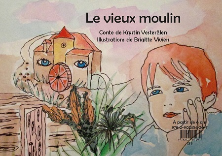 Illustration pour un livre publié : Le vieux moulin (conte bilingue français-italien)