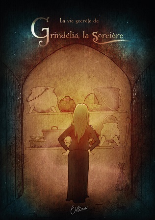 Illustration pour un livre publié : La vie secrète de Grindélia la sorcière
