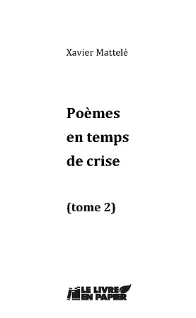 Illustration pour un livre publié : Poèmes en temps de crise (tome 2)