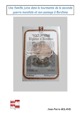Illustration pour un livre publié : Une famille juive dans la tourmente de la seconde guerre mondiale et son passage à Burdinne