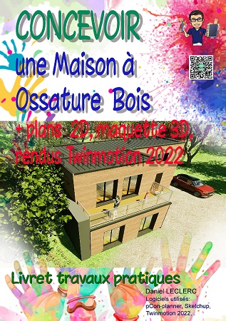 Illustration pour un livre publié : Concevoir une maison à ossature bois avec mobilier