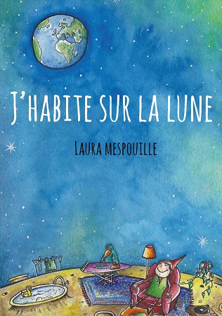 Illustration pour un livre publié : J'habite sur la lune