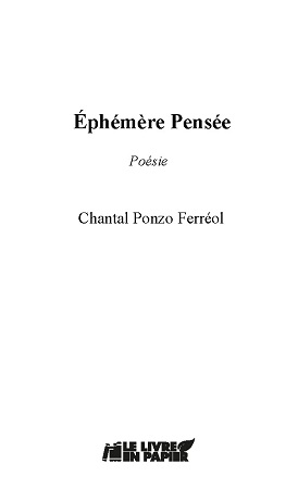 Illustration pour un livre publié : Éphémère Pensée