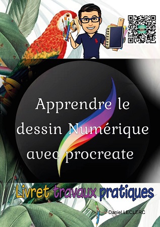 Illustration pour un livre publié : Apprendre le dessin numérique avec PROCREATE sur Ipad avec Apple pencil