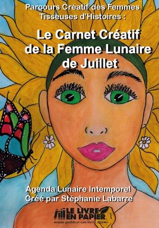 Illustration pour un livre publié : Le Carnet Créatif de la Femme Lunaire de Juillet
