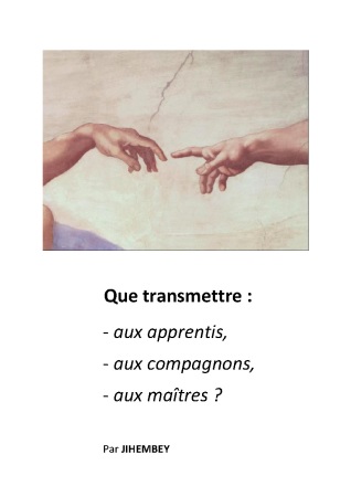 Illustration pour un livre publié : Que transmettre: aux apprentis, aux compagnons, aux maîtres?