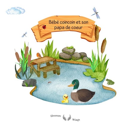 Illustration pour un livre publié : Bébé Coincoin et son papa de coeur