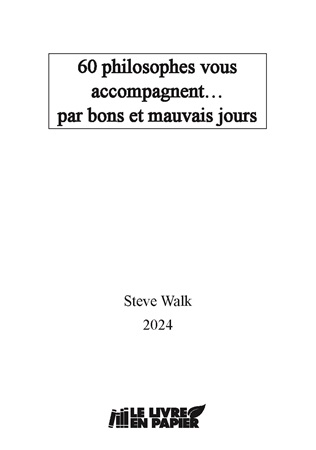 Illustration pour un livre publié : 60 philosophes vous accompagnent... par bons et mauvais jours