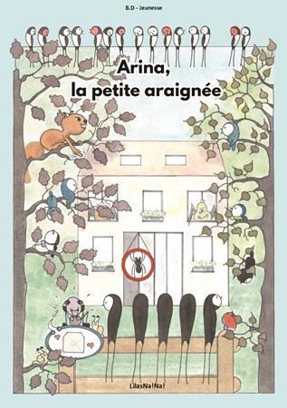 Illustration pour un livre publié : Arina, la petite araignée.