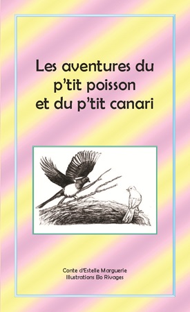 Illustration pour un livre publié : Les aventures du p'tit poisson  et du p'tit canari
