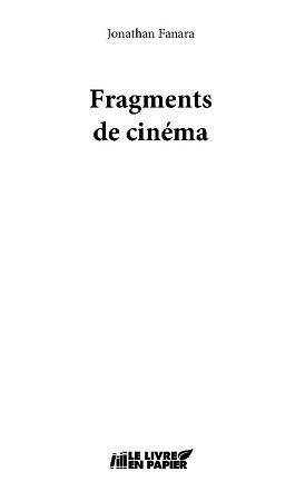 Illustration pour un livre publié : Fragments de cinéma