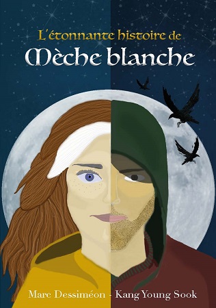 Illustration pour un livre publié : L'étonnante histoire de Mèche blanche