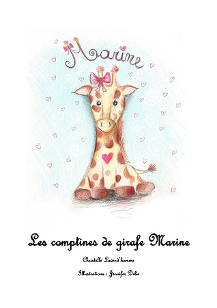 Illustration pour un livre publié : Les comptines de girafe Marine