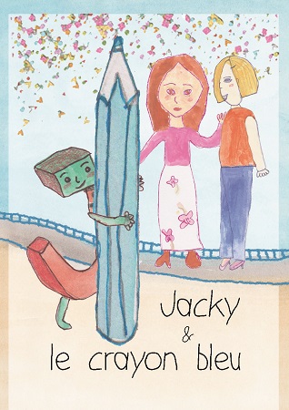 Illustration pour un livre publié : Jacky et le crayon bleu