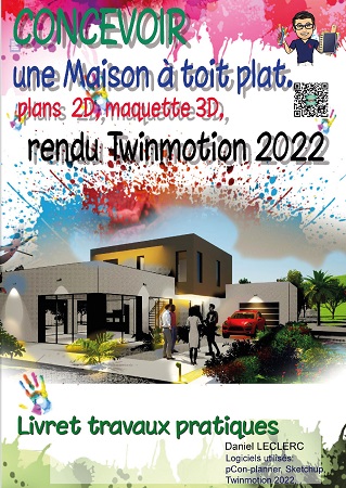 Illustration pour un livre publié : Concevoir une maison à toit plat sur deux niveaux