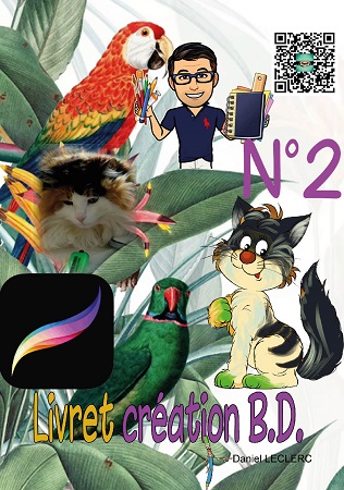 Illustration pour un livre publié : Procreate, Canva, IA l'intelligence artificielle (livre Procréate Numéro 2)