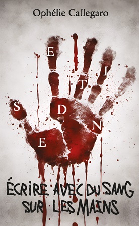 Illustration pour un livre publié : Écrire avec du sang sur les mains