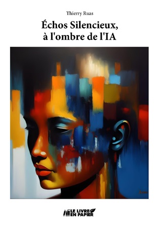 Illustration pour un livre publié : Échos Silencieux à l'ombre de l'IA