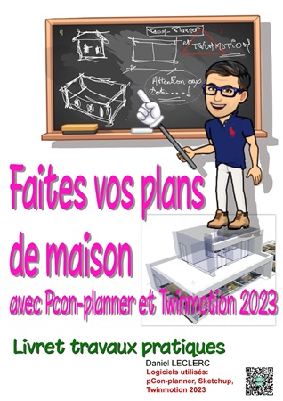 Illustration pour un livre publié : Faites vos plans de maison avec Pcon-planner et Twinmotion 2023