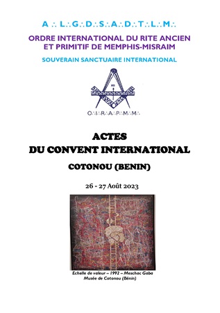 Illustration pour un livre publié : Actes du Convent International