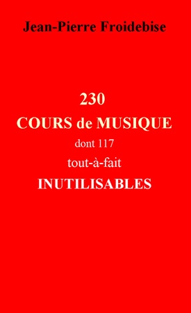 Illustration pour un livre publié : 230 cours de musique dont 117 tout-à-fait inutilisables