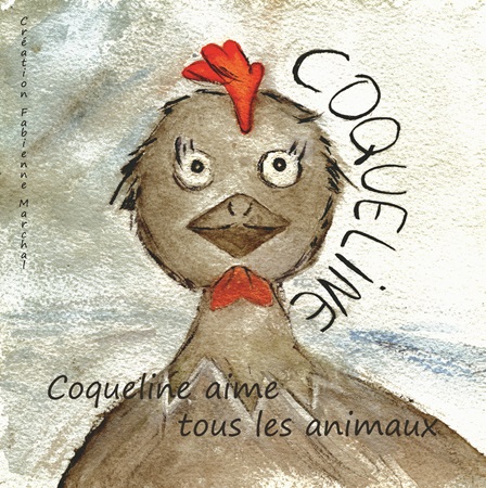 Illustration pour un livre publié : Coqueline aime tous les animaux