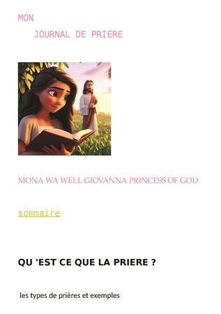 Illustration pour un livre publié : Mon journal de prière