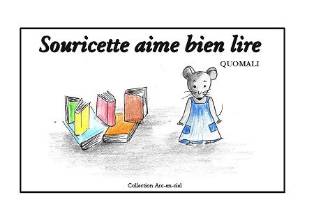 Illustration pour un livre publié : Souricette aime bien lire