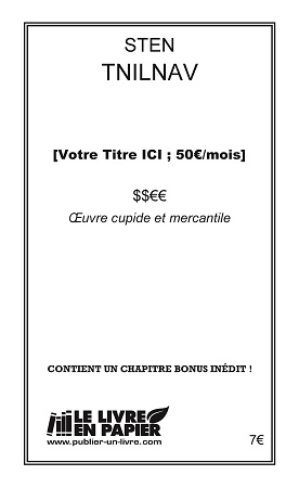 Illustration pour un livre publié : Votre Titre Ici ; 50€/mois